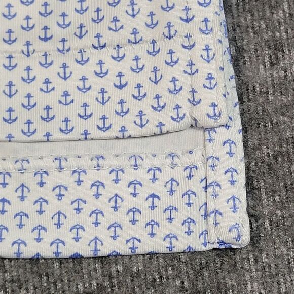 Peter Millar Summer Comfort Men's Golf Polo Shirt Size 2XL Blue Anchors Print - Picture 4 of 9